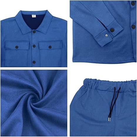 Men's Street Trendy Tracksuit Set Autumn Winter Personality Jacket & Pants Two Piece Set