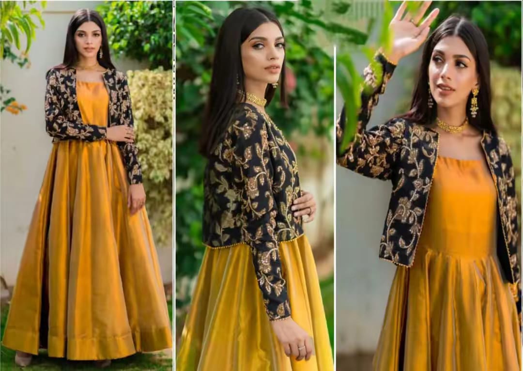 2Pcs Embroidery Koti With Kelli Sleeveless Long Maxi