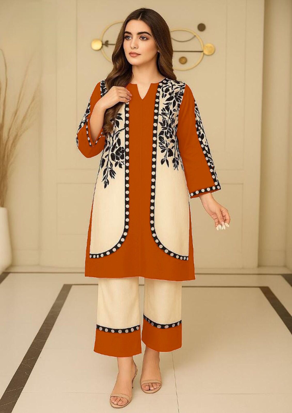 LuLuSar Printed Cord-Set 2 Peice