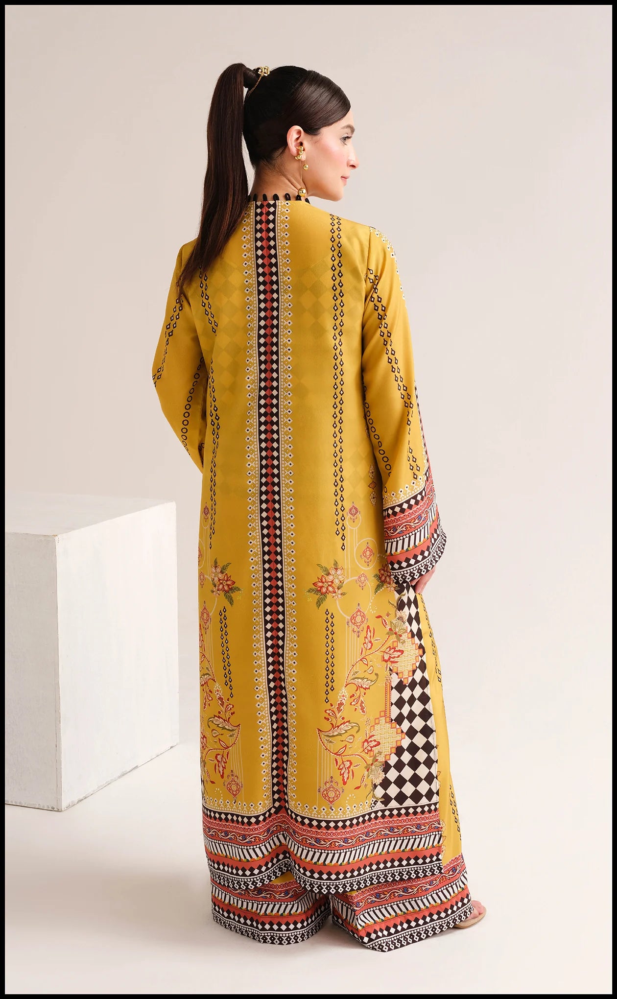 Printed 2-Piece Dress (Yellow)