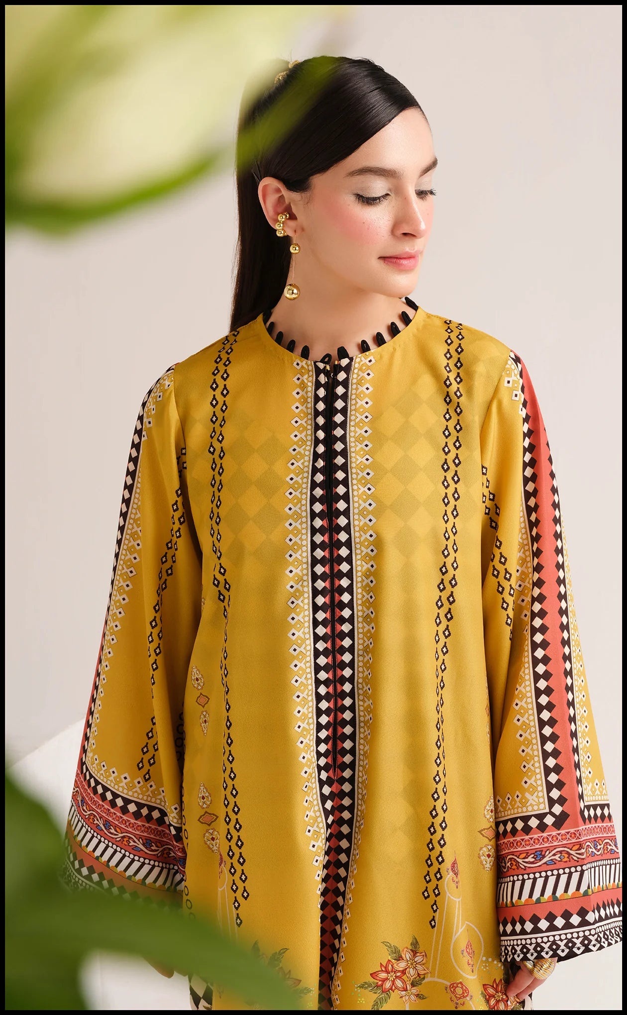 Printed 2-Piece Dress (Yellow)