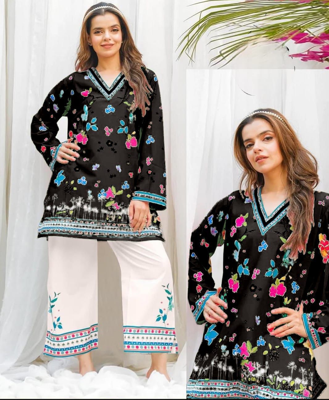 2 piece printed-colored co-ord set