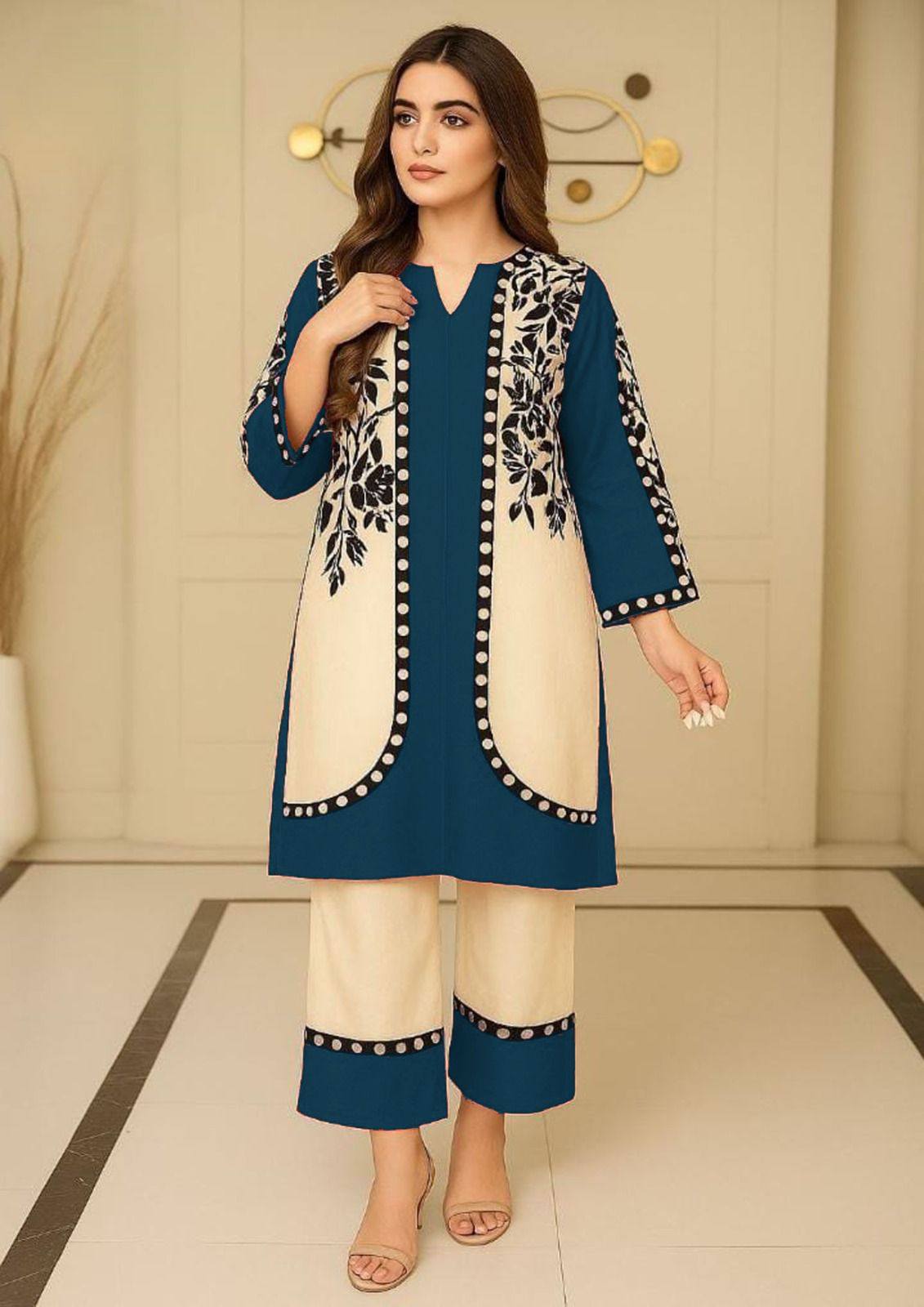 LuLuSar Printed Cord-Set 2 Peice