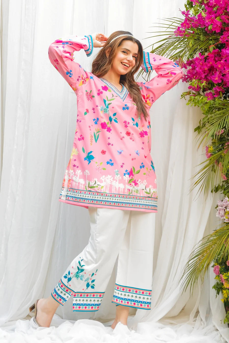 2 piece printed-colored co-ord set