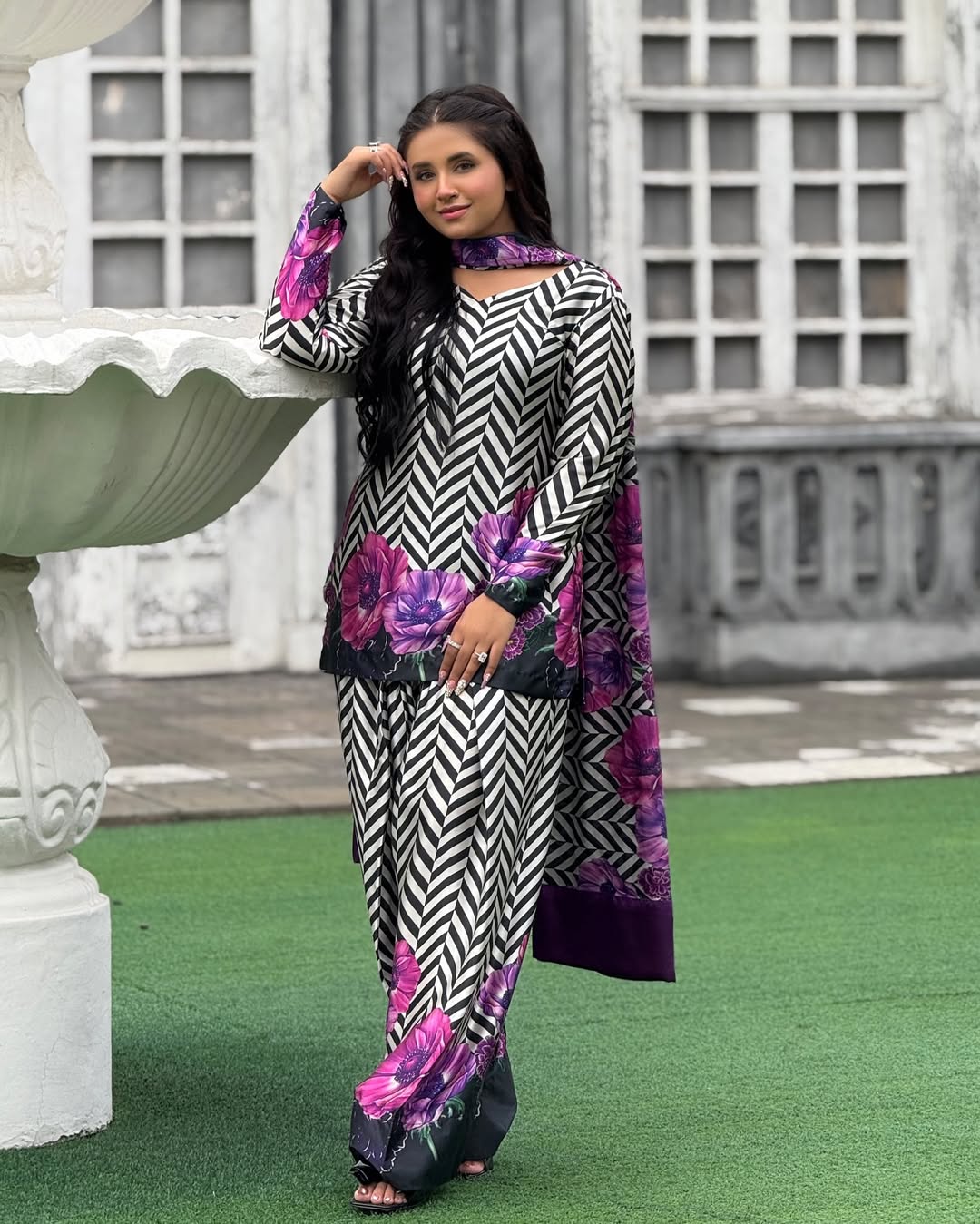 Floral DIgital 3pc Dress