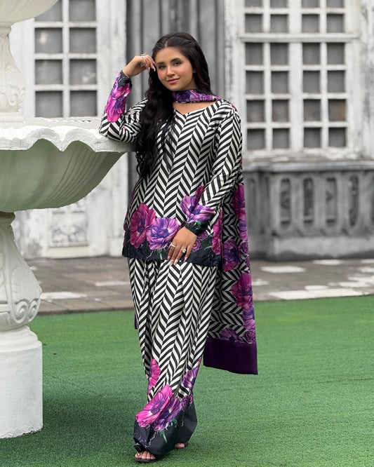 Floral DIgital 3pc Dress