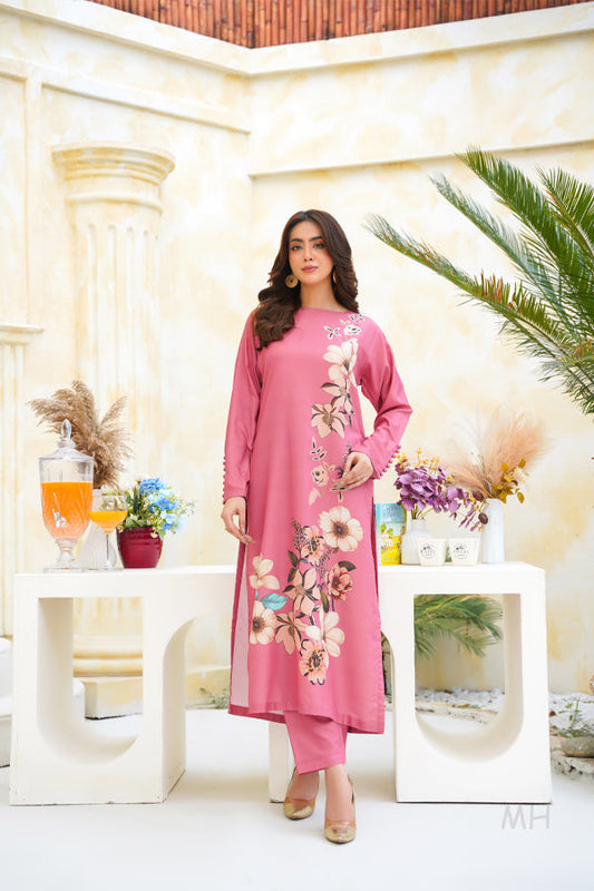 2PC Digital Print Dress