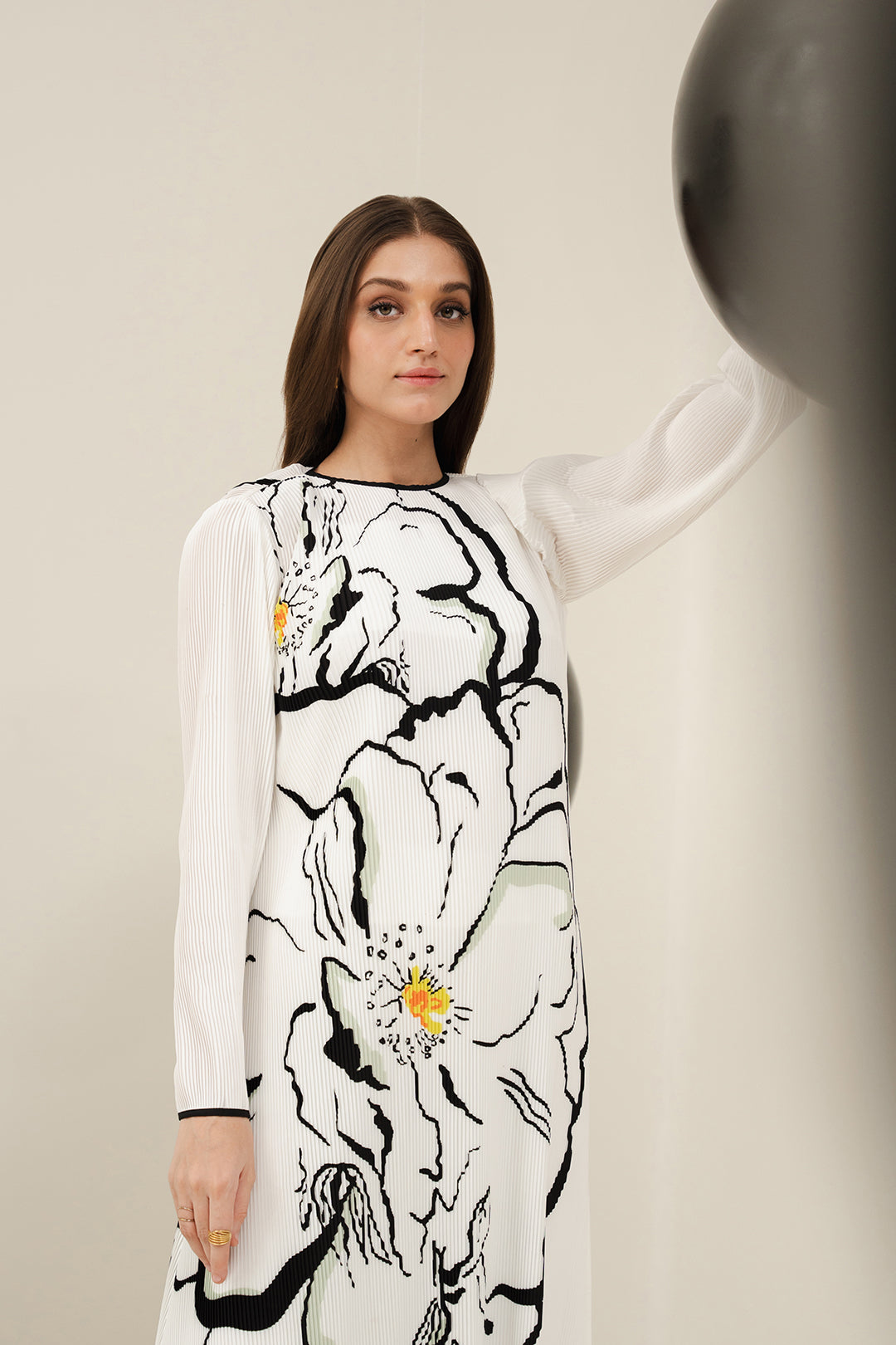 Naran Pleated 2PC Summer Dress