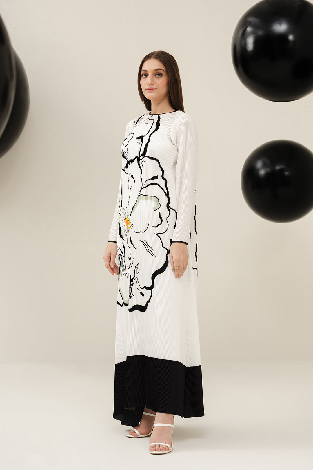 Naran Pleated 2PC Summer Dress