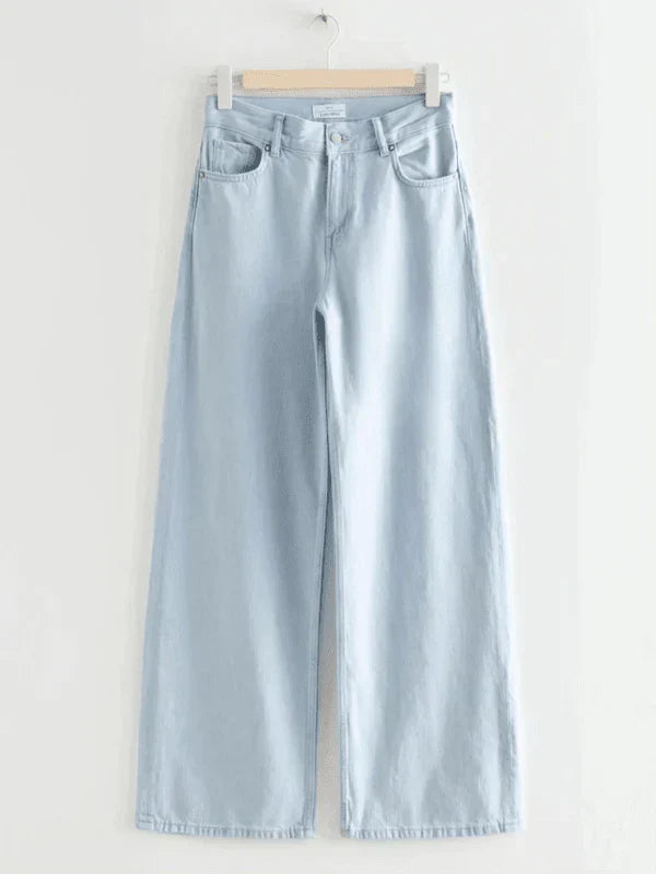 ICE BLUE WIDE LEG JEANS