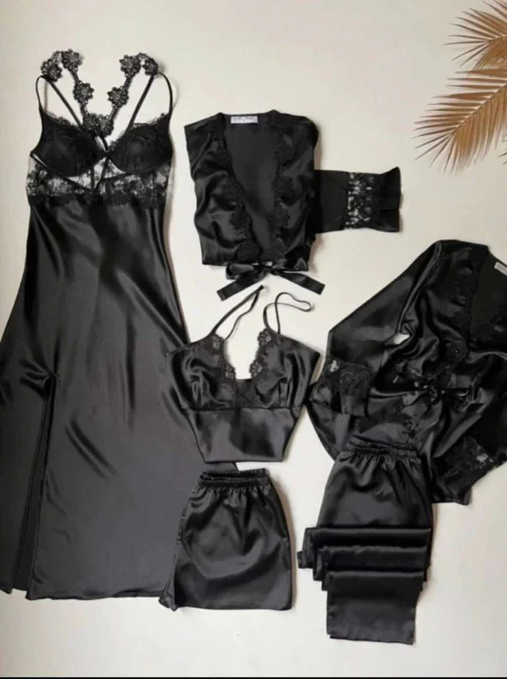 6 Pc Bridal Nighty Set
